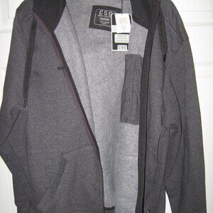 Champs Sports Gear Dark Gray Full Zip Hoodie Men's Medium New w/ Tags